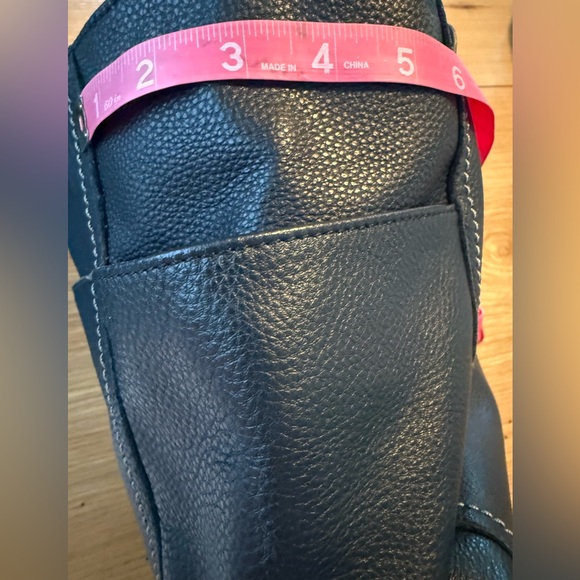 The Sak Black Leather Ashby Satchel Tote Purse - Picture 13 of 16